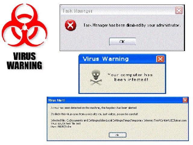 máy tính bị nhiễm virus