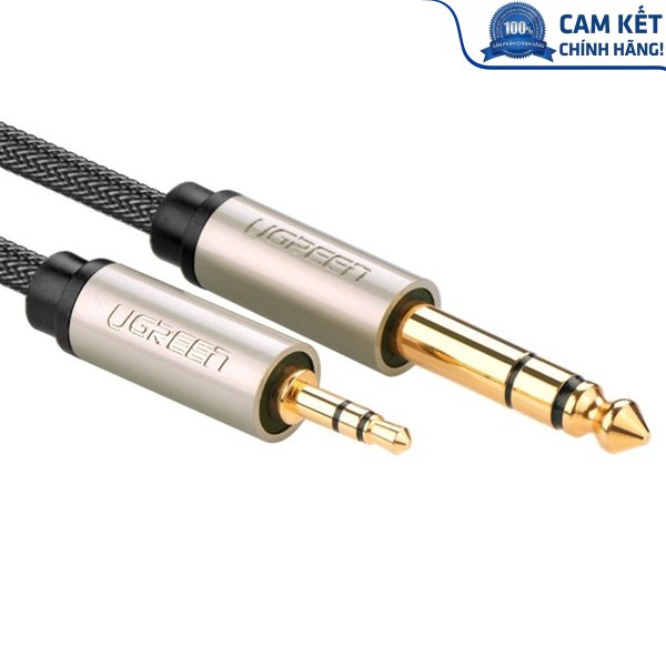 Cáp âm thanh Audio 3.5mm to 6.35mm dài 5M Ugreen 10630 cao cấp
