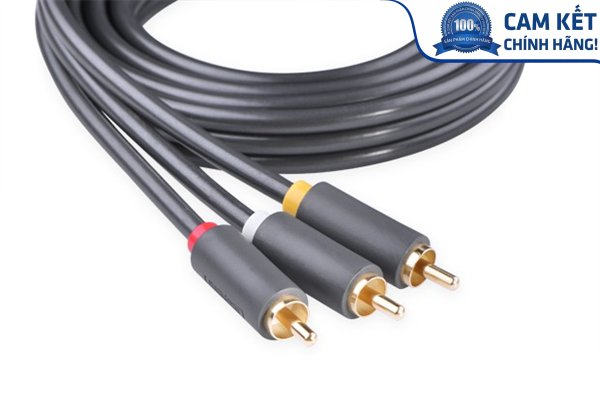 Cáp AV hoa sen 3 đầu RCA dài 2m chính hãng Ugreen 10525 Cao cấp