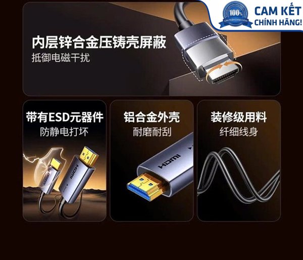 Cáp HDMI 2.0 sợi quang AOC dài 100M hỗ trợ 4K@60Hz Ugreen 45512/HD178 cao cấp