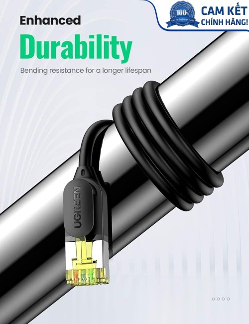 Cáp mạng Cat7 Ultra Slim dài 5M băng thông 10Gbps 600MHZ Ugreen 80419 cao cấp