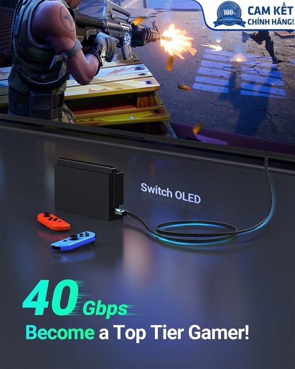 Cáp mạng CAT8 đúc sẵn dẹt dài 1M tốc độ 40Gbps 2000Mhz 26AWG U/FTP Ugreen 40169 cao cấp