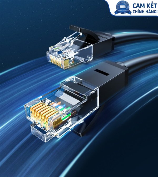 Cáp mạng đúc sẵn Cat6 tròn dài 15m chính hãng Ugreen 20165 cao cấp