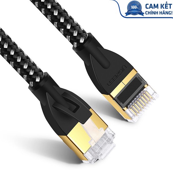 Cáp mạng đúc sẵn Cat6a bọc dù dài 1m chính hãng Ugreen 50351 cao cấp