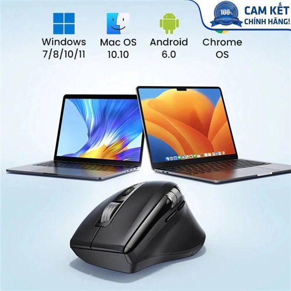 Chuột không dây Bluetooth v5.4 & Wirelless 2.4GHz hỗ trợ 5000DPI Ugreen 55375 cao cấp