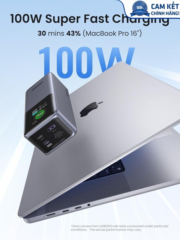 Pin sạc dự phòng Nexode 20000mAh 130W sạc nhanh 3 cổng Ugreen 35524B có màn hình cao cấp